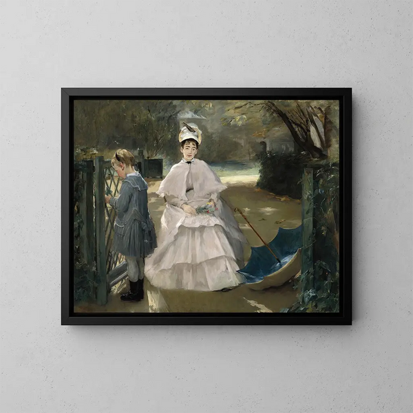 Voedster en kind - Eva Gonzalès — ingelijst kunstwerk aan de muur