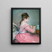The Violet Bouquet - Eva Gonzalès — framed artwork on a wall