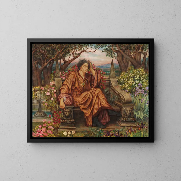Een ziel in de hel - Evelyn De Morgan — ingelijst kunstwerk aan de muur