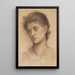 Tête de femme - Evelyn De Morgan — ingelijst kunstwerk aan de muur