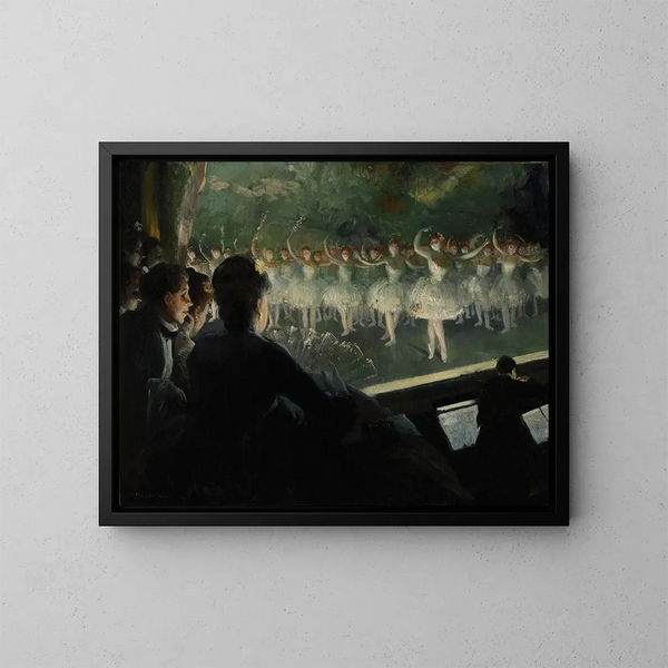 Het Witte Ballet - Everett Shinn — ingelijst kunstwerk aan de muur
