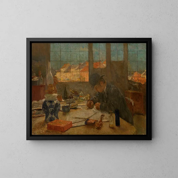 L'Atelier - Evert Larock — ingelijst kunstwerk aan de muur