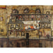 van het Huisgevel aan de Rivier door Egon Schiele — gepresenteerd in een interieur