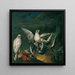 Hunting Falcons painting with a heron - Philipp Ferdinand de Hamilton — framed artwork on a wall