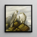 Faucons gerfauts sur un ledge rocheux - Joseph Wolf — wandpresentatie van het kunstwerk