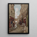 Rue Saint-Médard en 1905 en richting van de rue Mouffetard - Fédor Hoffbauer — ingelijst kunstwerk aan de muur