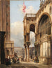 Venetië uitzicht op het San Marcoplein - Federico Moja — weergave van het kunstwerk