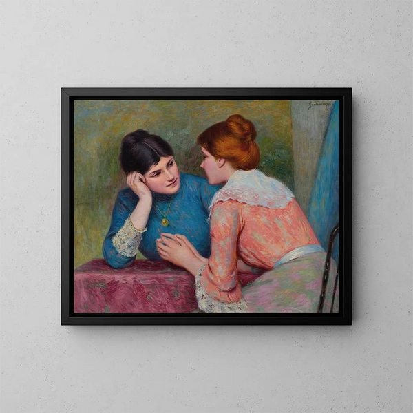 Gesprek - Federico Zandomeneghi — ingelijst kunstwerk aan de muur
