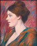 Portret van een dame in profiel - Federico Zandomeneghi — weergave van het kunstwerk