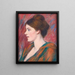 Portret van een dame in profiel - Federico Zandomeneghi — ingelijst kunstwerk aan de muur