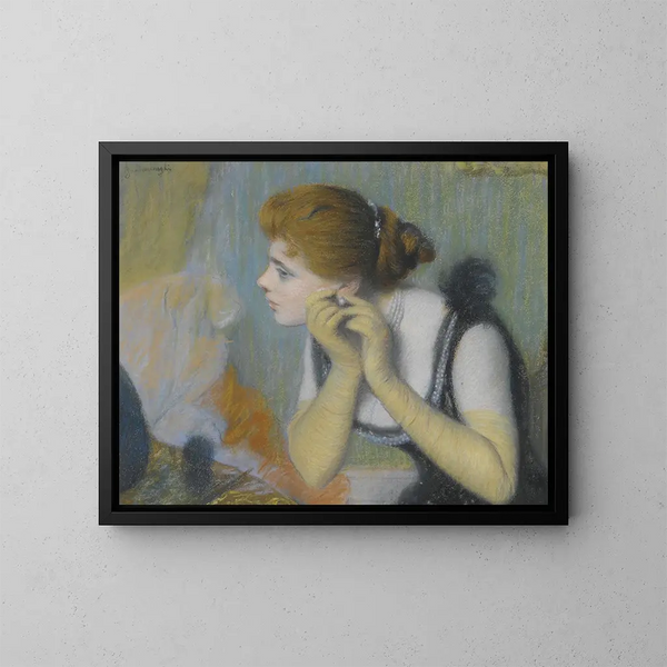 La perle - Federico Zandomeneghi — ingelijst kunstwerk aan de muur