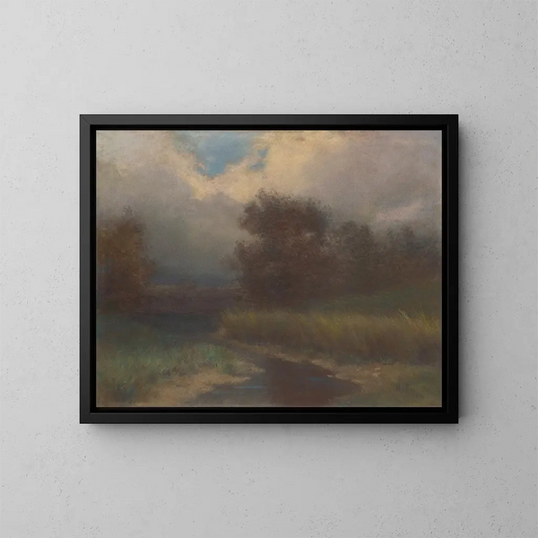 Aan de rand van de beek - Felicjan Moczik — ingelijst kunstwerk aan de muur