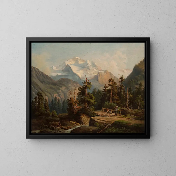 Berglandschap - Feliks Brzozowski — ingelijst kunstwerk aan de muur
