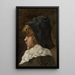 Portrait of a Boy with a Hat - Feliks Cichocki — framed artwork on a wall