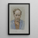 Zelfportret met pijp - Felix Klipstein — ingelijst kunstwerk aan de muur