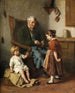 Bij Grootvader - Felix Schlesinger — weergave van het kunstwerk