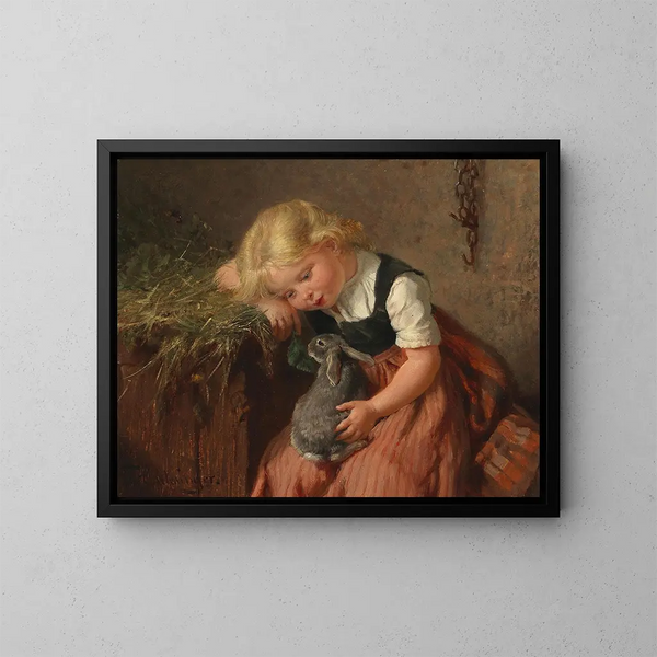 De speelgenoot - Felix Schlesinger — ingelijst kunstwerk aan de muur