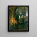 a stove aide with children in the pantry - Felix Schlesinger — framed artwork on a wall