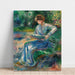 Reproductie van het schilderij van Vrouw Leesend op een Bank - Pierre-Auguste Renoir