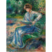 Reproductie van het schilderij van Vrouw Leesend op een Bank - Pierre-Auguste Renoir