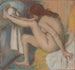 Vrouw die haar voet droogt - Edgar Degas — weergave van het kunstwerk