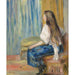 Reproductie van het schilderij Vrouw met Lange Haar - Pierre-Auguste Renoir