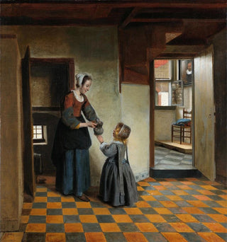 Femme avec un enfant dans un garde-manger - Pieter De Hooch