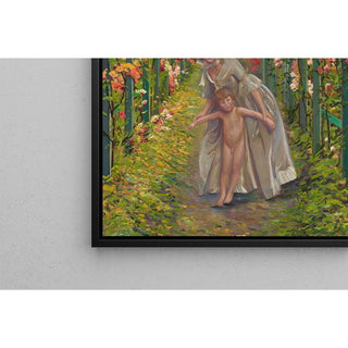 Femme avec un garçon nu - été - Leon Kamir-Kaufmann | Reproduction Tableau Décoration murale affiche copie