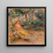 Vrouw in roze en geel in een landschap - Pierre-Auguste Renoir — ingelijst kunstwerk aan de muur