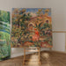 Reproductie van het schilderij van een vrouw en hond in een landschap - Pierre-Auguste Renoir