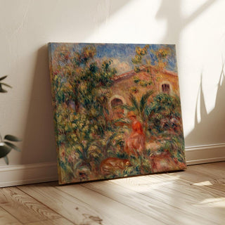 Femme et chien dans un paysage - Pierre-Auguste Renoir | Reproduction Tableau Décoration murale affiche copie