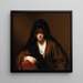 a veiled woman - Jean-Baptiste Santerre — framed artwork on a wall
