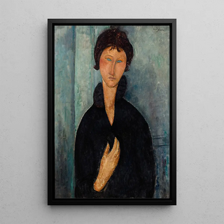 The Woman with Blue Eyes - Amedeo Modigliani | Art print Painting Wall decoration poster copy