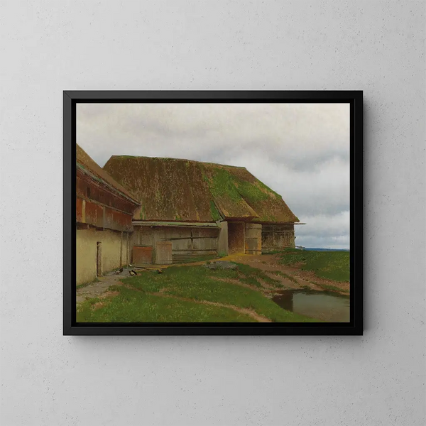 Grijze dag - Ferdinand Brunner — ingelijst kunstwerk aan de muur