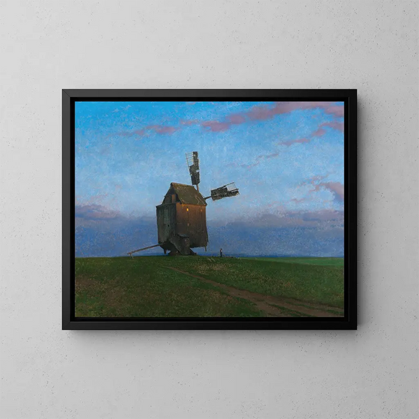 Le vieux moulin - Ferdinand Brunner — ingelijst kunstwerk aan de muur