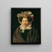 van een oude vrouw met een witte linten muts - Ferdinand Georg Waldmüller — ingelijst kunstwerk aan de muur