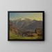 Vue du Dachstein avec le lac Hallstätter depuis le Hütteneckalpe près d'Ischl - Ferdinand Georg Waldmüller — ingelijst kunstwerk aan de muur