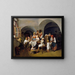 Kerstmis ochtend schilderij - Ferdinand Georg Waldmüller — ingelijst kunstwerk aan de muur