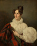 Dame in witte jurk - Ferdinand Georg Waldmüller — weergave van het kunstwerk