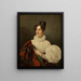 Dame in witte jurk - Ferdinand Georg Waldmüller — ingelijst kunstwerk aan de muur