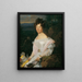 Dame in witte jurk voor een boslandschap van Wenen - Ferdinand Georg Waldmüller — ingelijst kunstwerk aan de muur