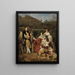 De notaris Dr. Josef August Eltz met zijn echtgenote Caroline née Schaumburg en hun acht kinderen in Ischl - Ferdinand Georg Waldmüller — ingelijst kunstwerk aan de muur