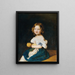 Emilie Werner, de dochter van het getrouwde paar Johann en Magdalena Werner - Ferdinand Georg Waldmüller — ingelijst kunstwerk aan de muur