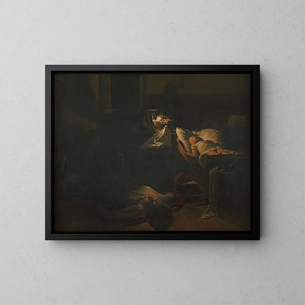 van de uitgeputte kracht - Ferdinand Georg Waldmüller — ingelijst kunstwerk aan de muur