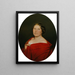 Vrouw met de salmonrood cape - Ferdinand Georg Waldmüller — ingelijst kunstwerk aan de muur