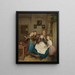 Grootmoeder schilderij met drie kleinkinderen - Ferdinand Georg Waldmüller — ingelijst kunstwerk aan de muur