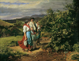 Terug van het werk De geliefden bij de kruising - Ferdinand Georg Waldmüller — weergave van het kunstwerk