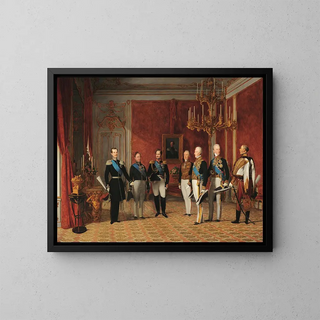 Ferdinand Georg Waldmller - Reception of Grand Duke Alexander Nikolayevich by Prince Metternich in the Vienna Hofburg in 1839.webp