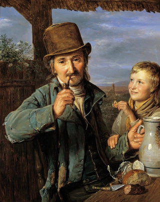 Ferdinand Georg Waldmller - Taglhner mit seinem Sohn.webp