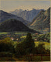 Le Dachstein gezien vanaf de Sophienplatz - Ferdinand Georg Waldmüller — weergave van het kunstwerk